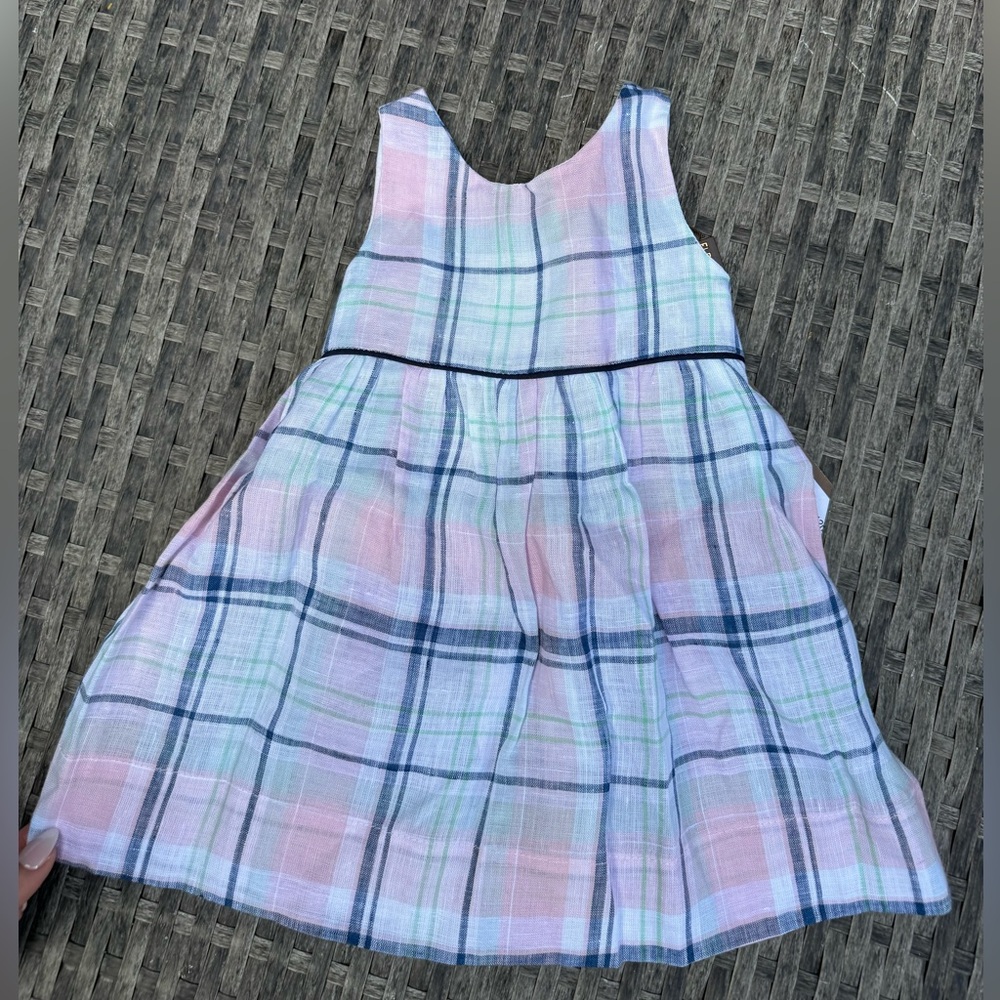 Charming Pink Plaid Kids Dress
